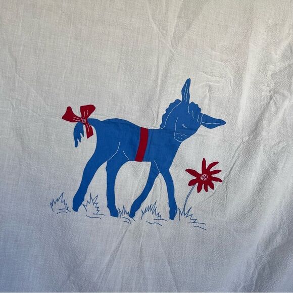 Seersucker Baby blanket Donkey 56x36 - Picture 2 of 6